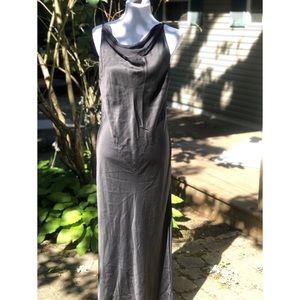 Sexy backless Victoria’s Secret silk dress w sheer